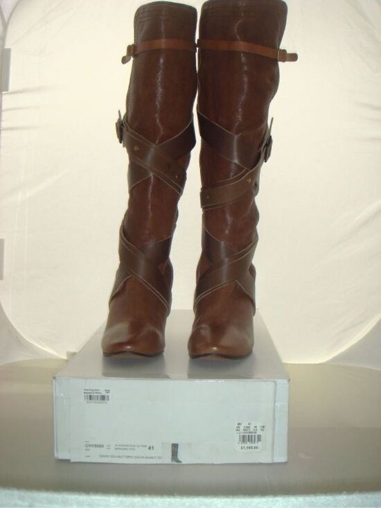 Chloe Shoes - Chloe Brown Leather Boots Size 41 EUR 11 US  - Brand New in Box -